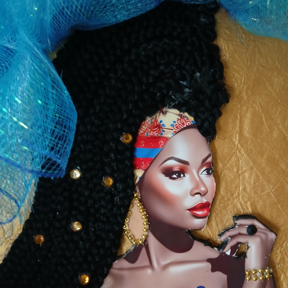 Chic Black Hair Extensions with Gold Details